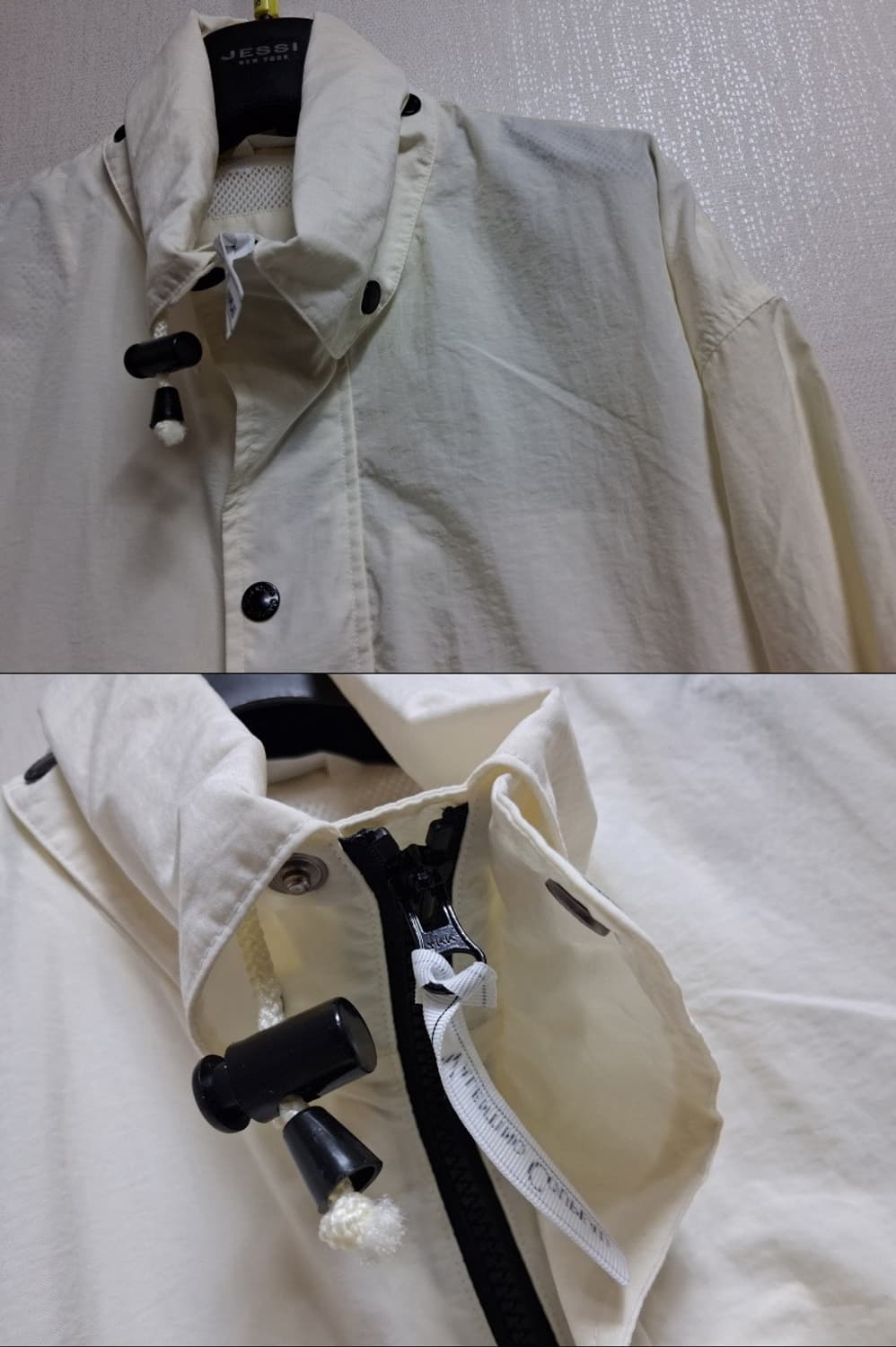 일본빈티지 Vlentino COUPEAU 남여  오버핏 아이보리바람막이점 상품이미지5