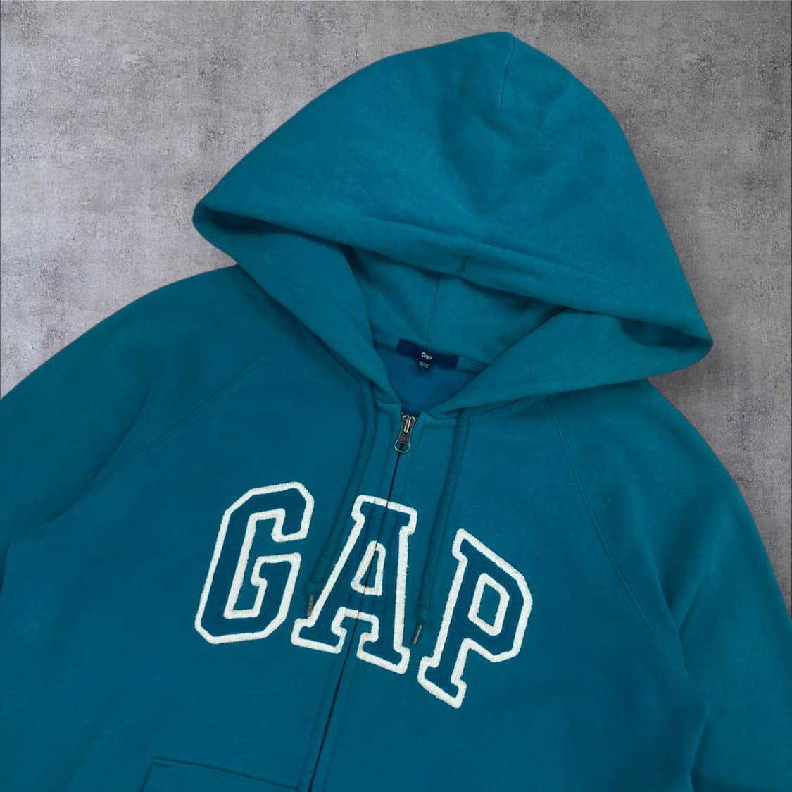 GAP 스카이 컬러 스펠아웃 빅로고 후드 집업 상품이미지2