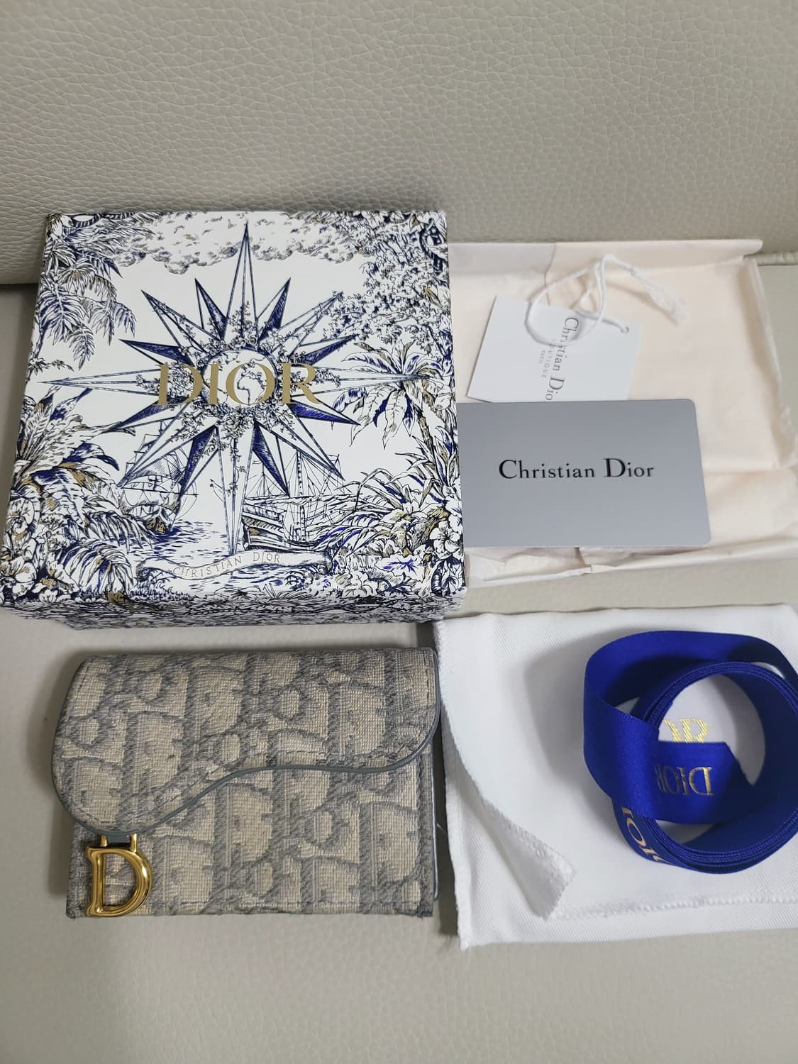 디올 오블리크 카드지갑 그레이  상품이미지1