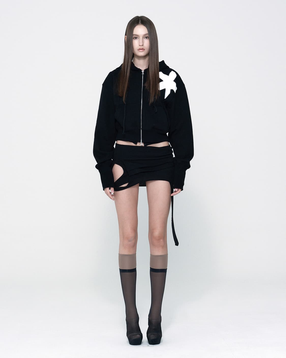 bonnae 본네 Hoodie zip-up (Black) 상품이미지2