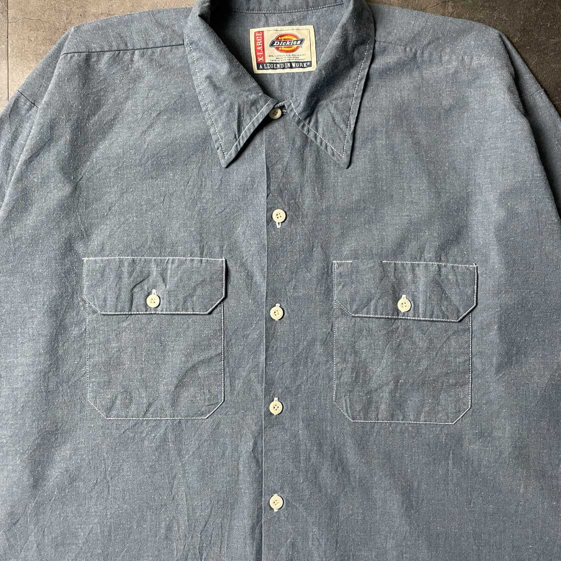 DICKIES 디키즈 빈티지 블루 플랩포켓 워크 셔츠 A00909 상품이미지3