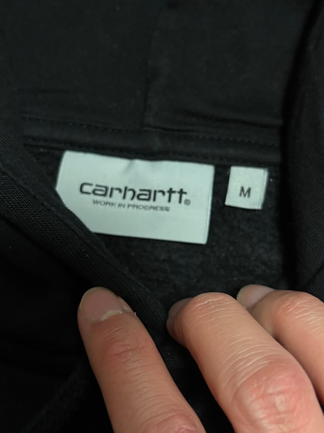 칼하트 wip 블랙 로고 후드티 상품이미지9