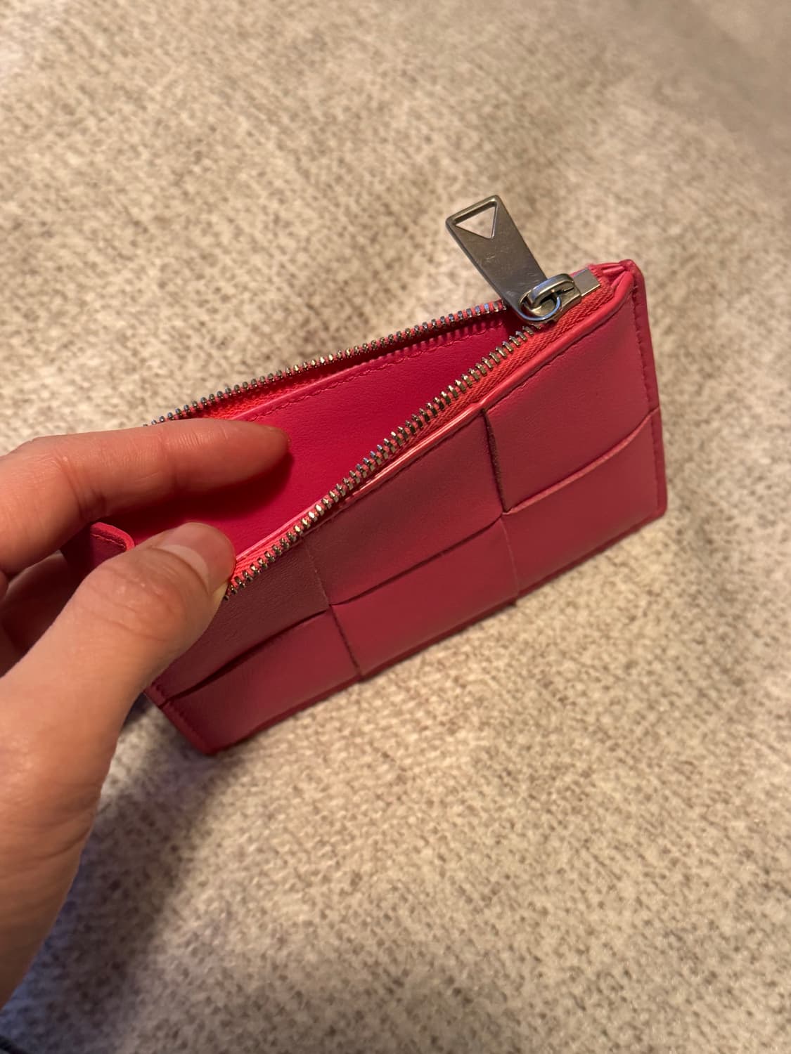 보테가베네타 카드지갑 / 지퍼 카드홀더 (꽃분홍 핑크) 상품이미지6