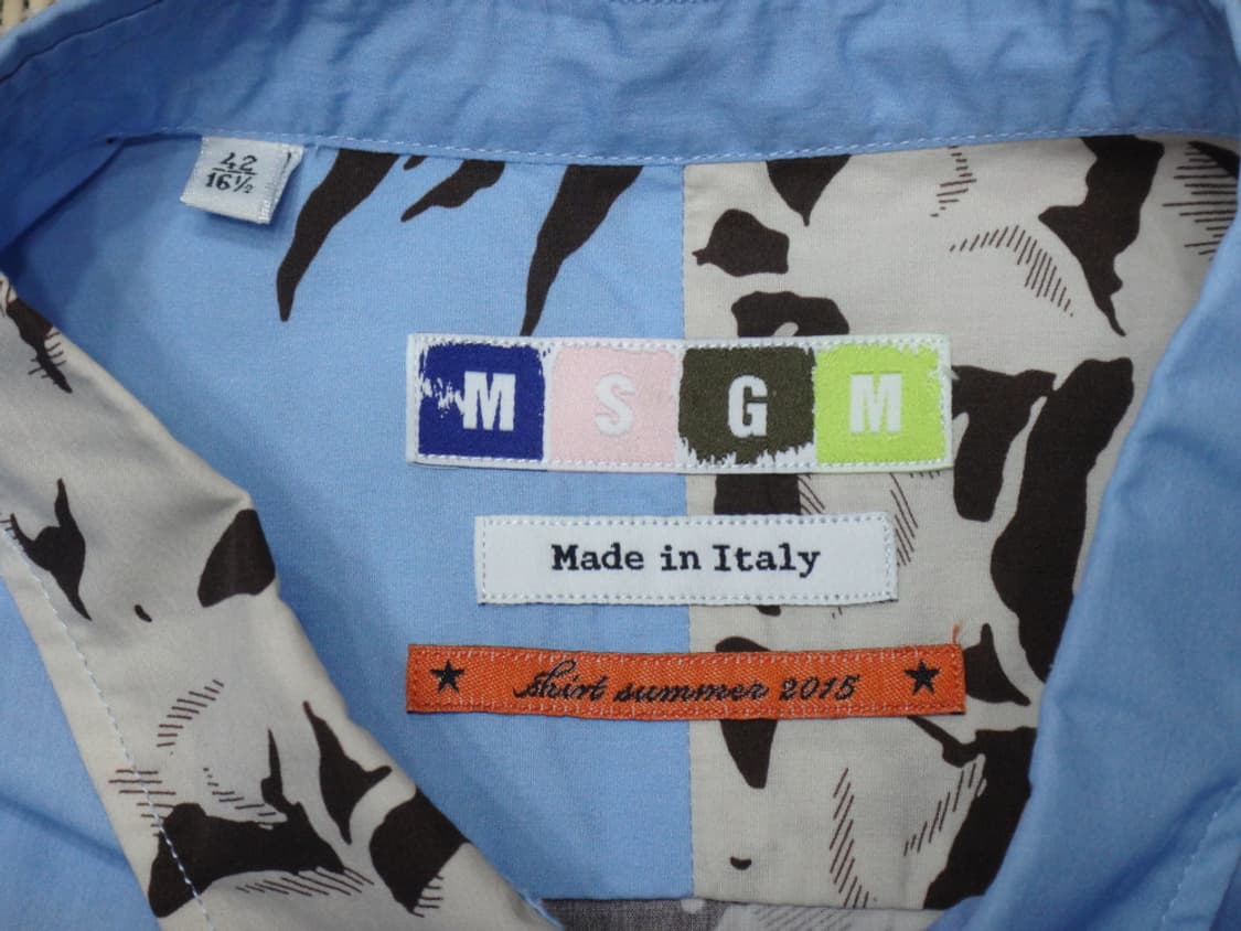 (M/95) MSGM 파인애플 크롭 반팔 셔츠 남성 상품이미지7