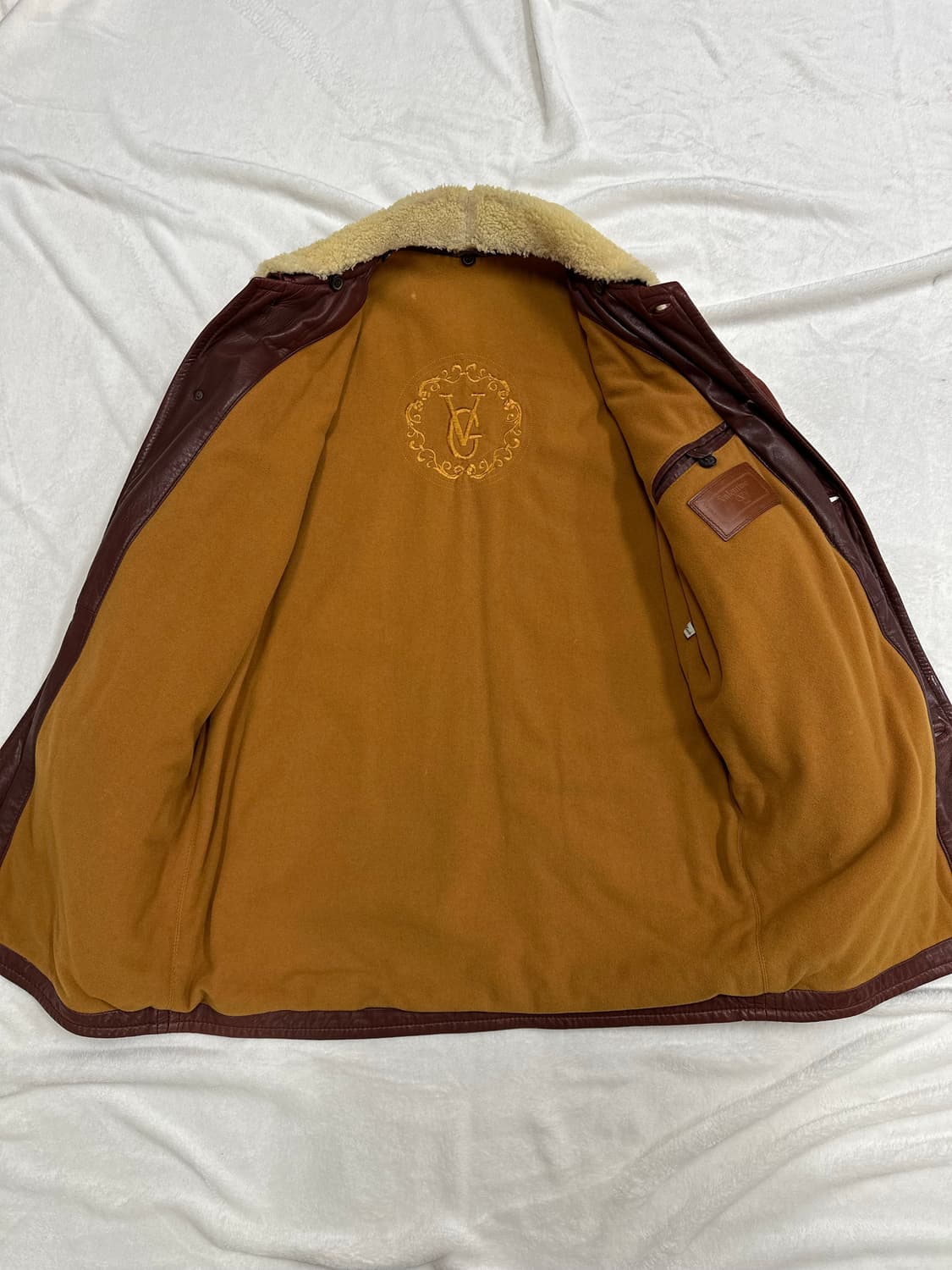 (50)발렌티노 양털 시어링 리얼 레더 코트 상품이미지6