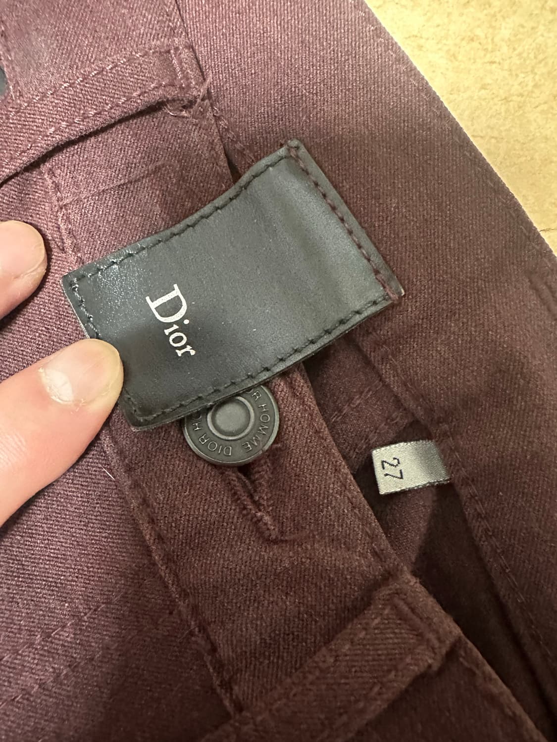 디올옴므 버건디 팬츠 상품이미지6