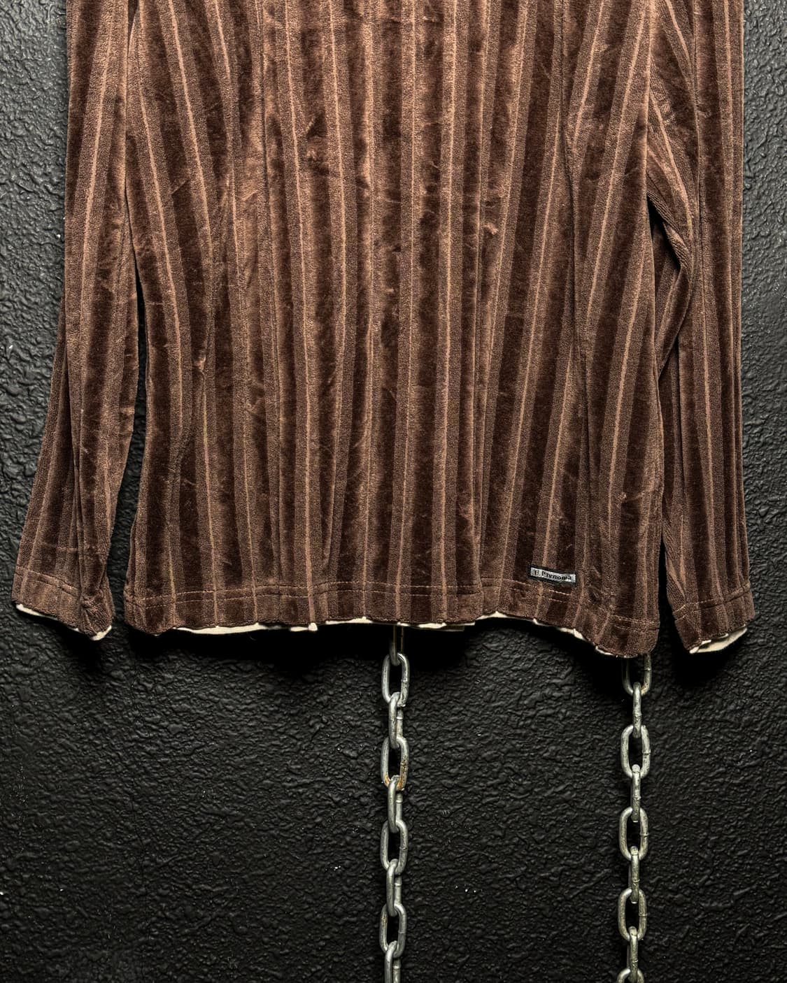 J.P. Pragma – Velour Stripe V-neck 상품이미지3