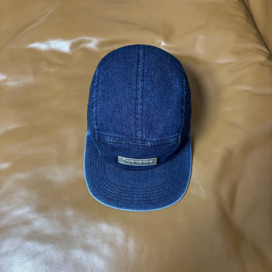 Supreme 슈프림 워시드 데님 메탈 로고 캠프캡 모자 (Denim) 상품이미지5