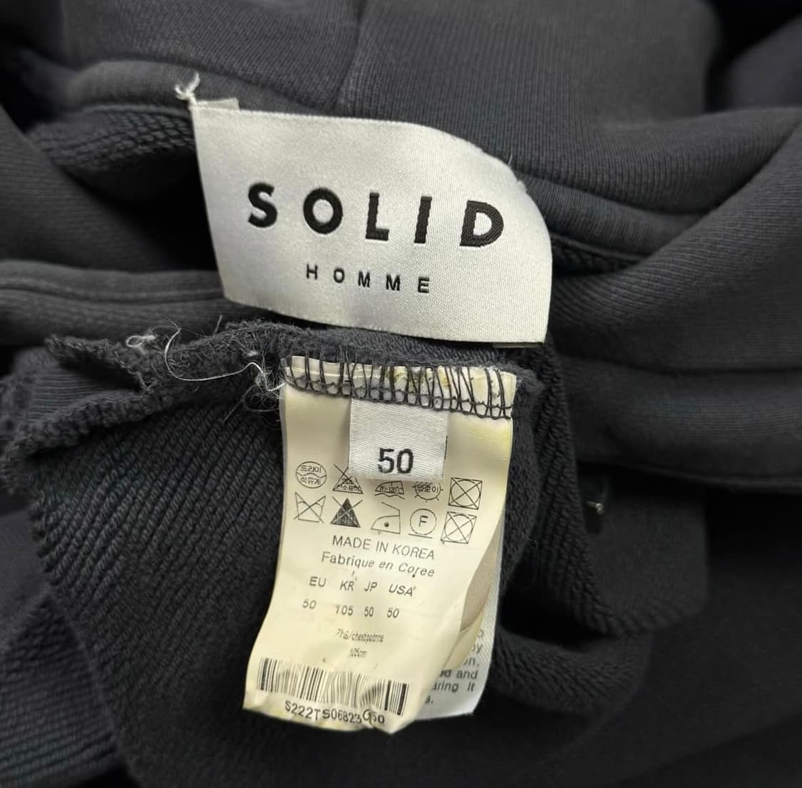 솔리드옴므 사이드 버튼 후드티 상품이미지5