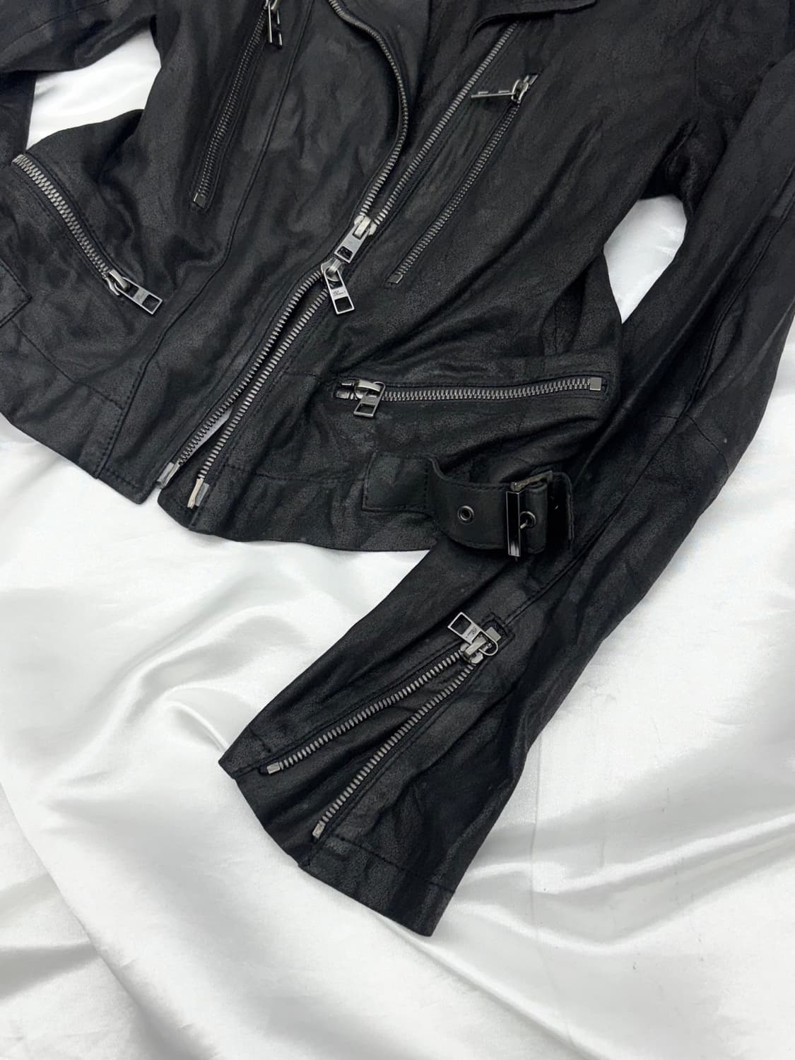 Slim Fit Genuine Leather Rider Jacket 상품이미지6