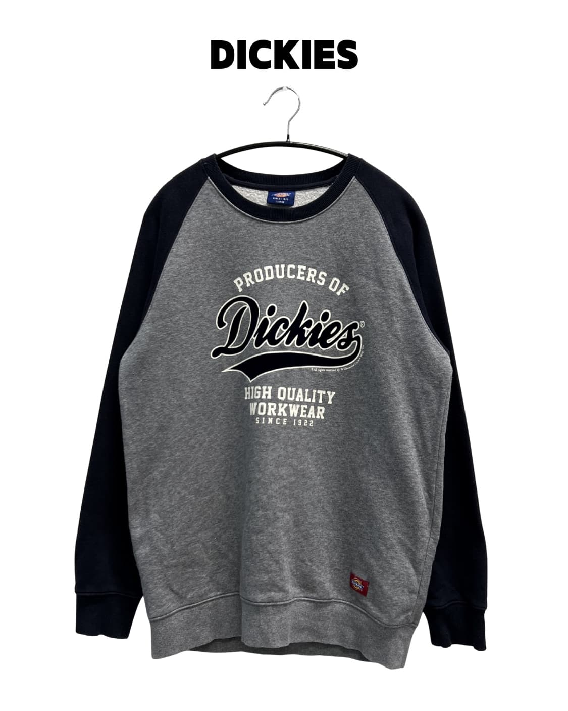 디키즈 올드스쿨 레글런 맨투맨 그레이/네이비 상품이미지1