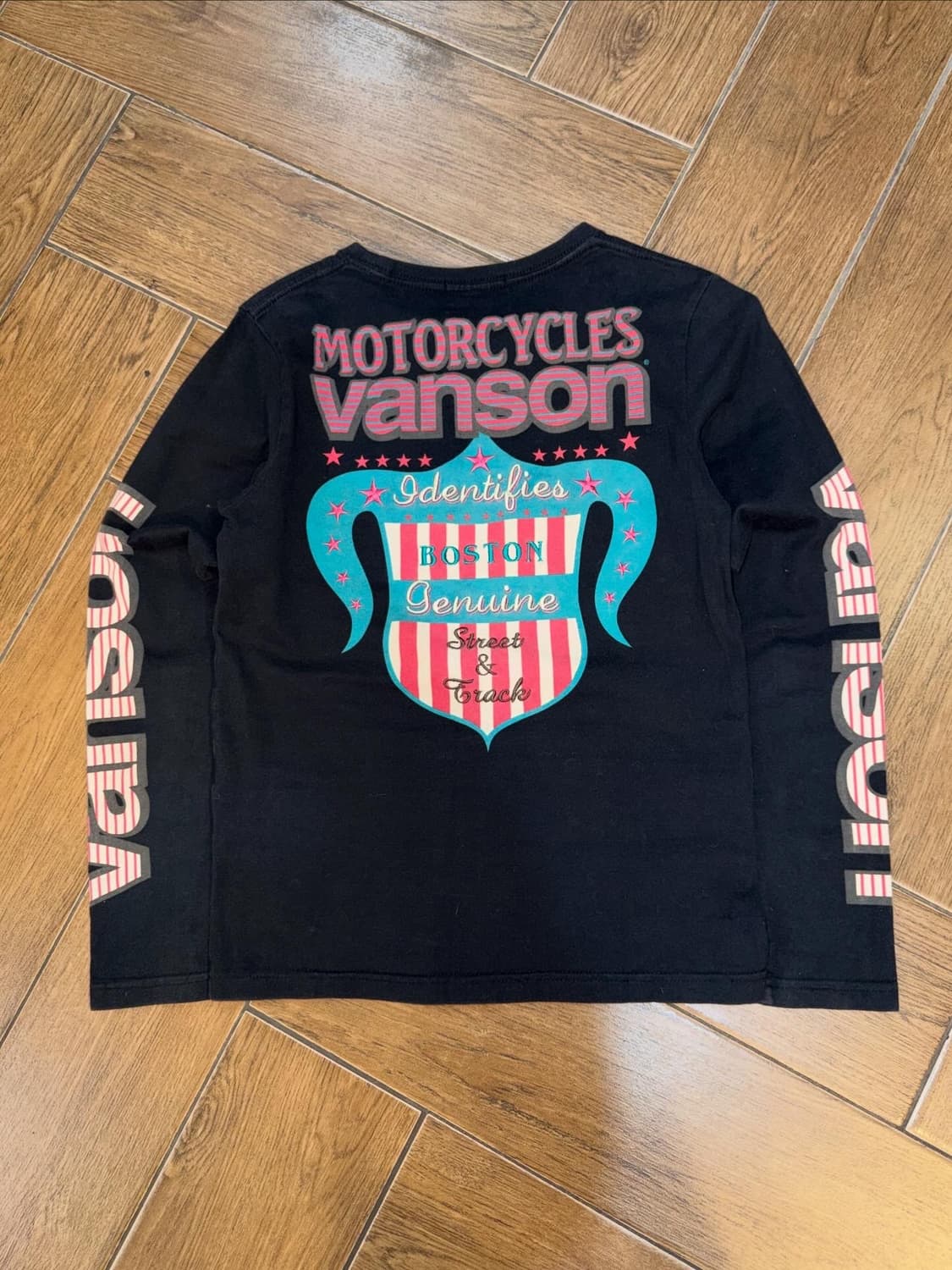 밴슨 핑크 스트라이프 로고 롱슬리브 상품이미지9