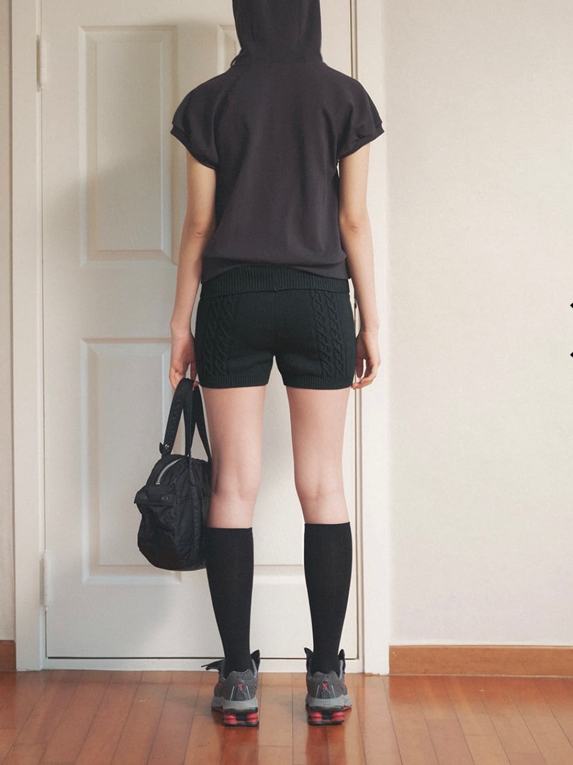 허그유어스킨 케이블 니트 쇼츠 상품이미지3