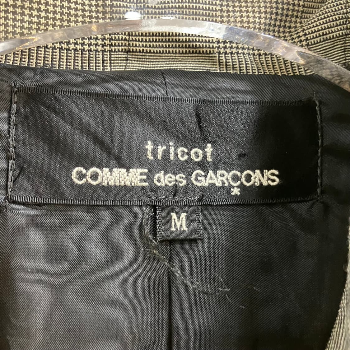 꼼데가르송 트리콧 체크 크롭자켓 M 상품이미지2