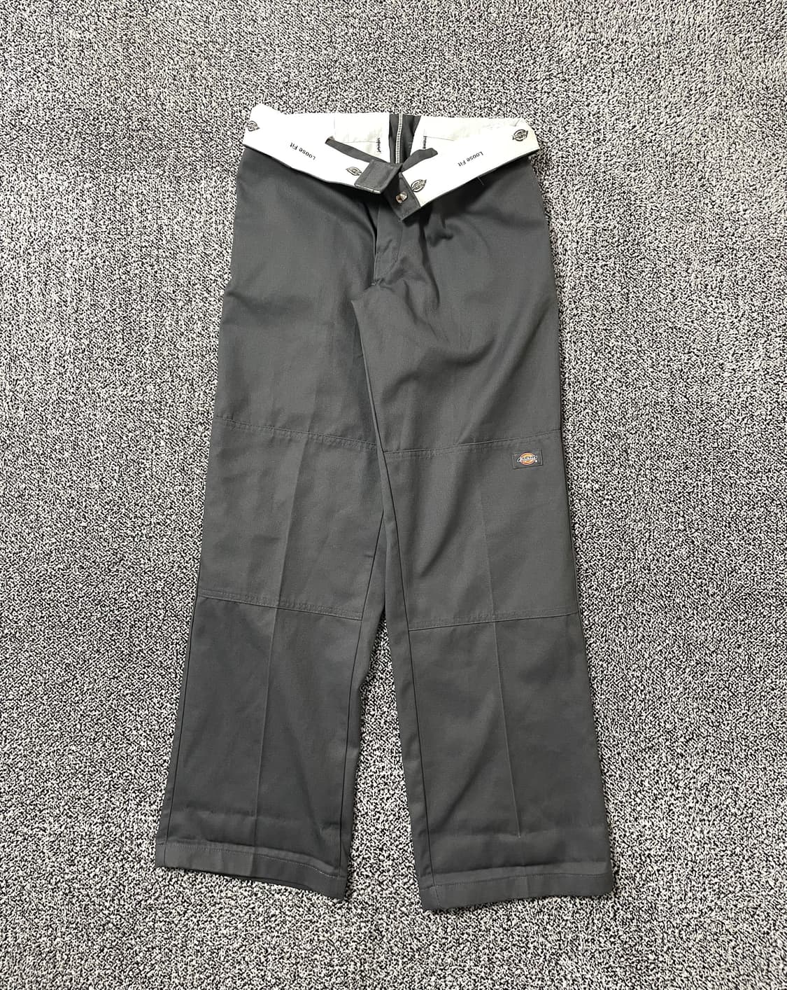 빈티지9. 디키즈 더블니 루즈핏 워크팬츠 면바지 차콜 그레이 상품이미지1