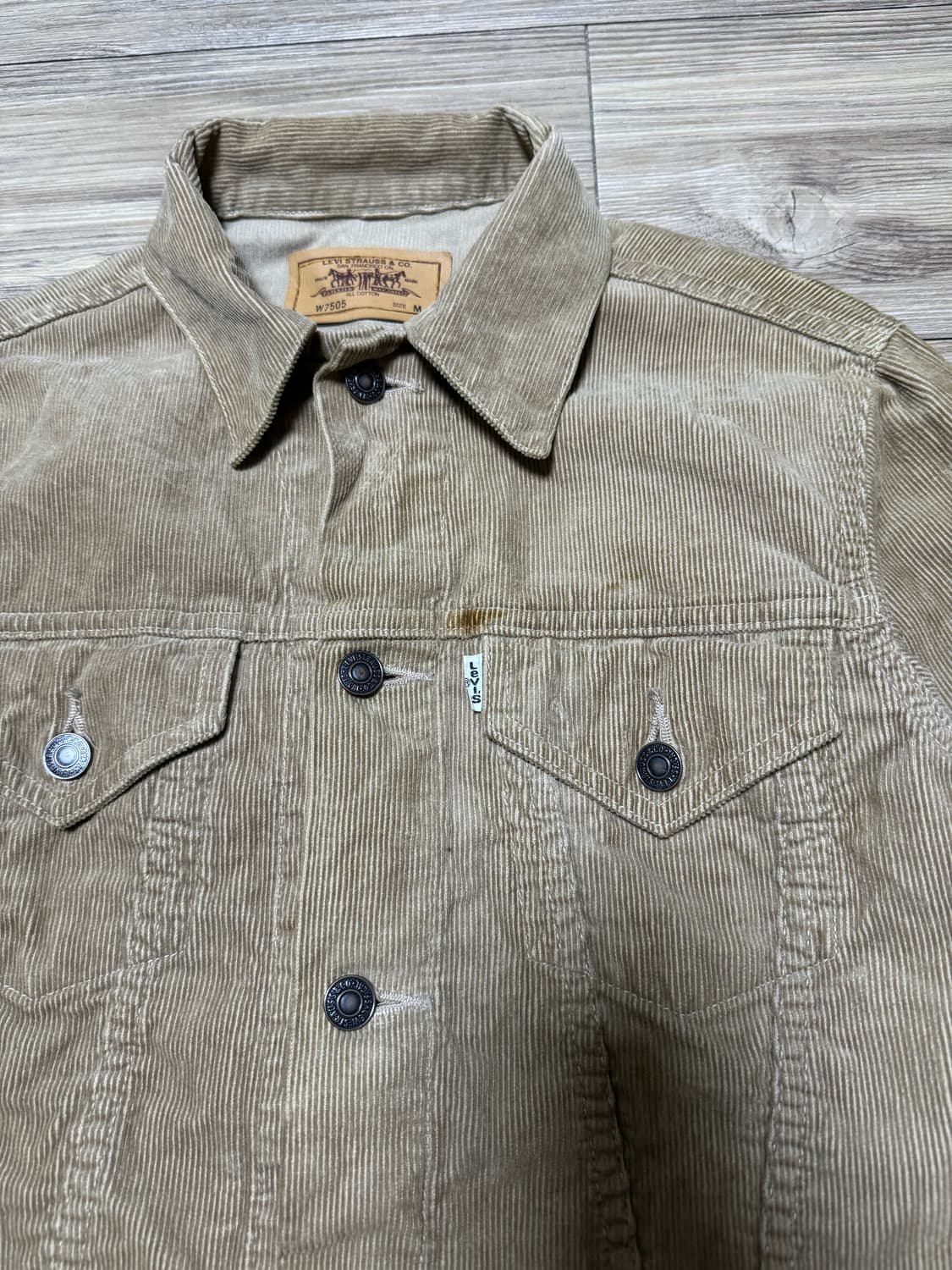 90s jp 리바이스 7505 코듀로이 트러커 자켓 상품이미지3