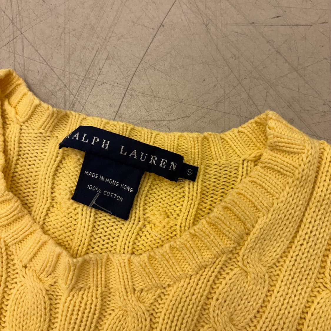 폴로 랄프로렌 케이블 옐로우 니트 상품이미지3