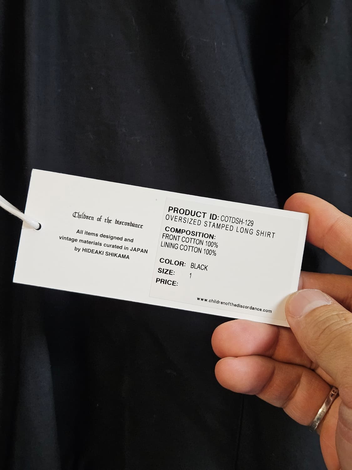 칠드런 오브 디스코댄스 Children of discordance 롱 셔 상품이미지3