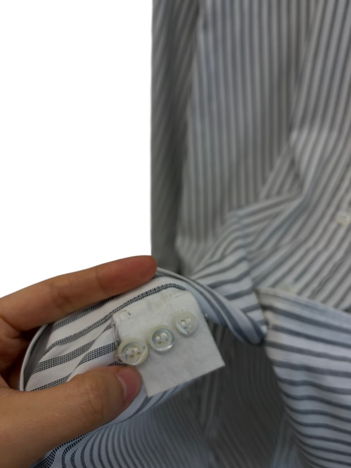 00s 폴로 스트라이프 셔츠 화이트&그레이 (국내95~100)  상품이미지8