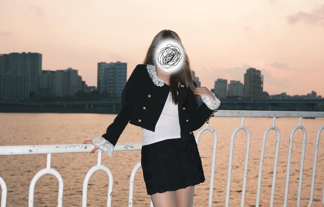 레이스 카라 블랙 자켓 상품이미지1