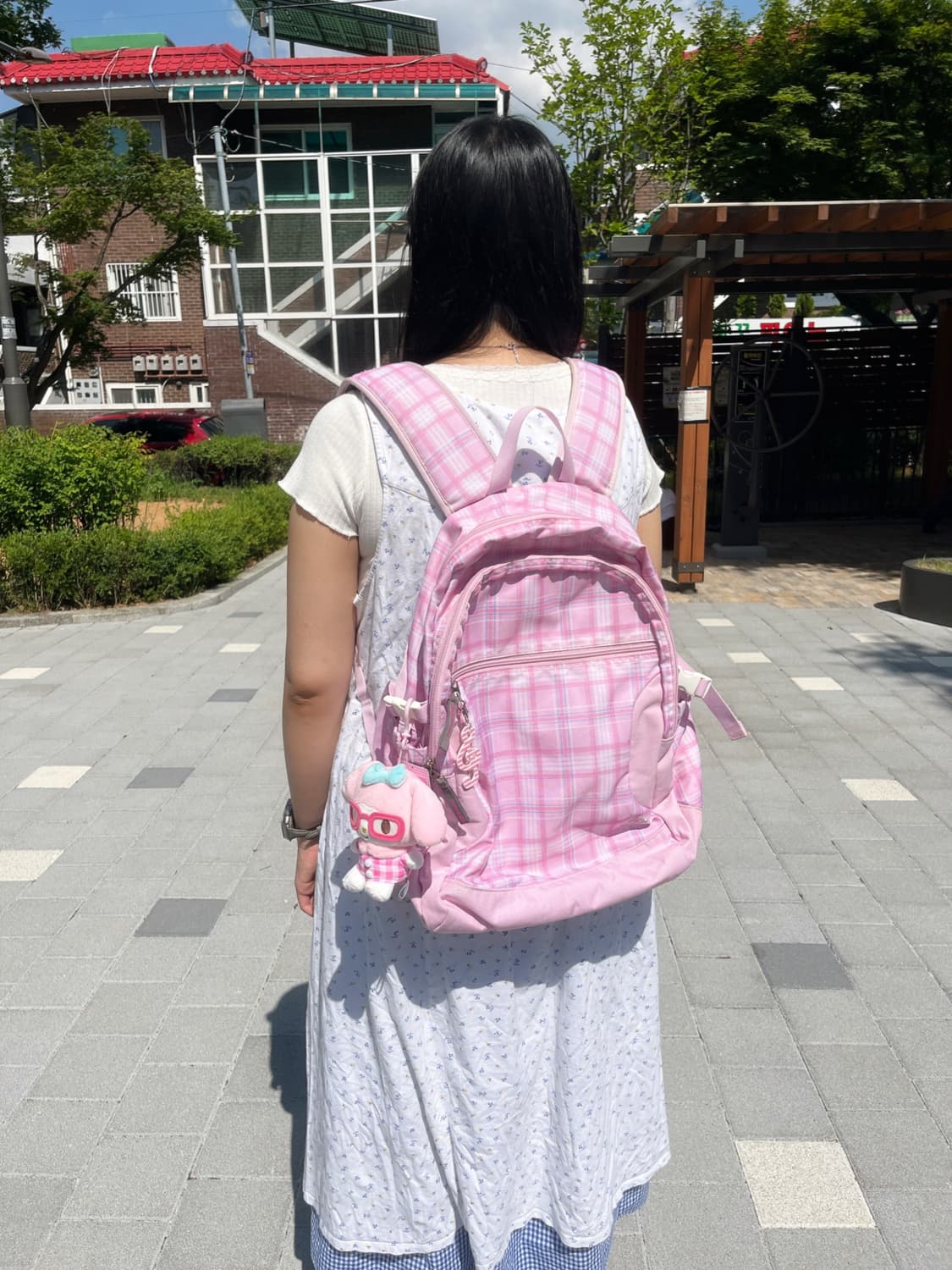 PIKO 딸기우유 체크 백팩 🍓🥛 상품이미지2