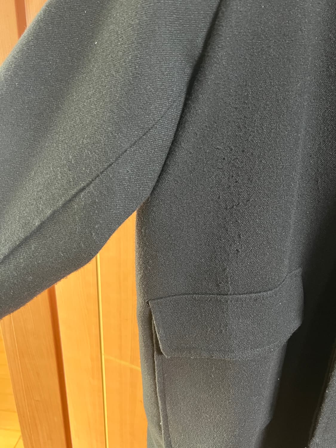 쟈니웨스트 블랙 발마칸 롱코트 상품이미지3