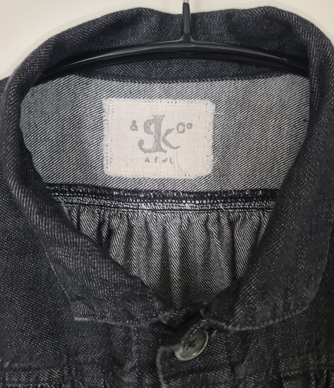 [Free] 캐피탈 8oz 집시 블라우스 데님 자켓 블랙 (국문택) 상품이미지5