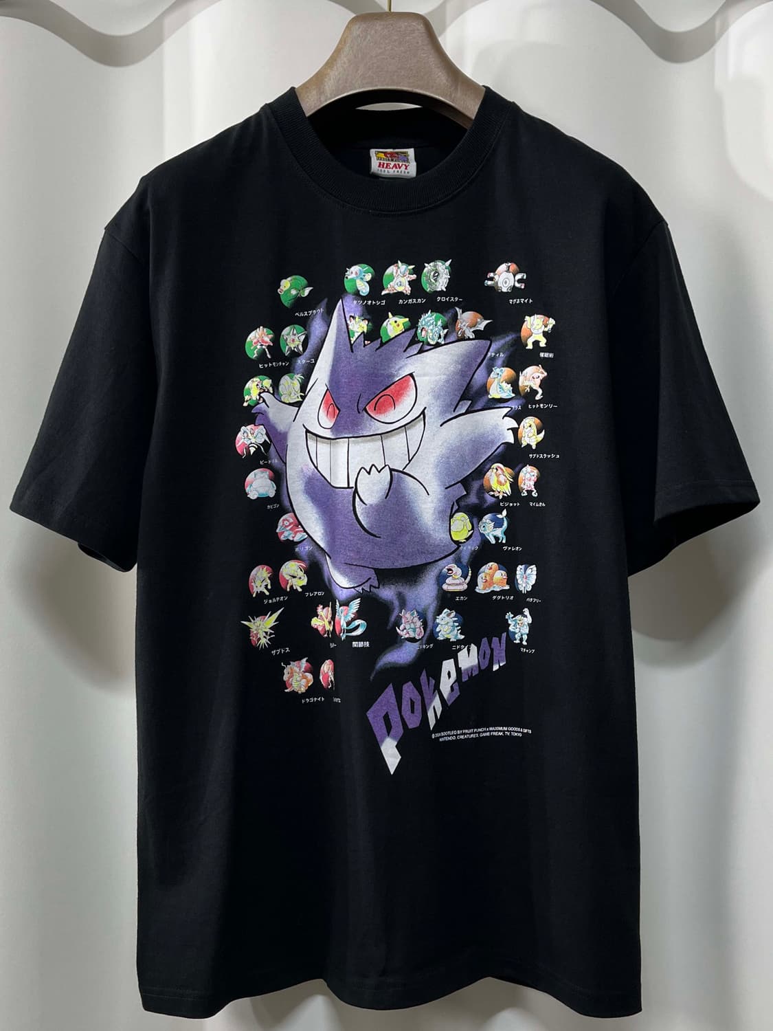 포켓몬스터 팬텀 도감 그래픽 애니 반팔티 부틀렉 상품이미지1