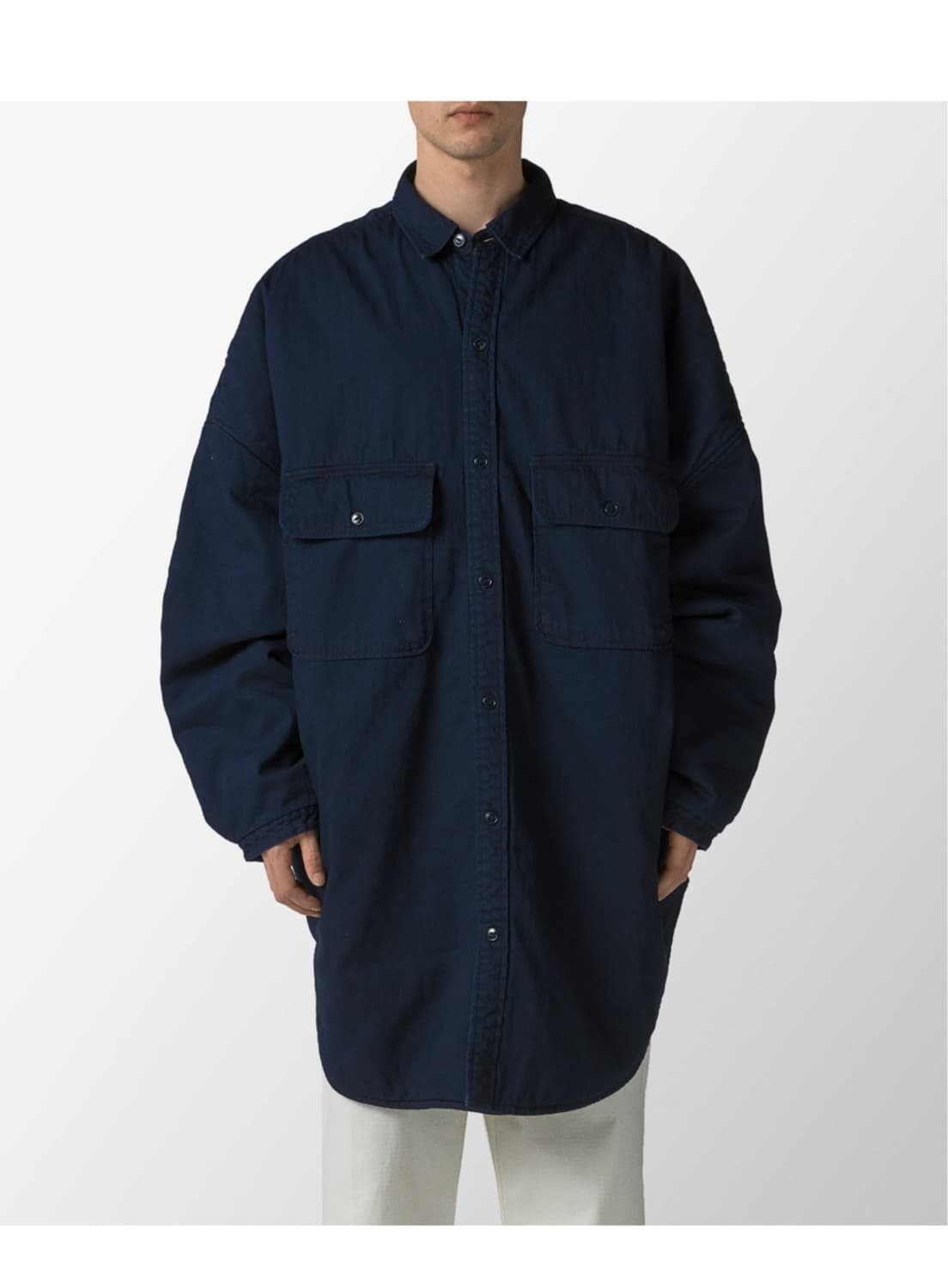 캐피탈 8온즈 데님 슬로피 셔츠 코트 상품이미지1