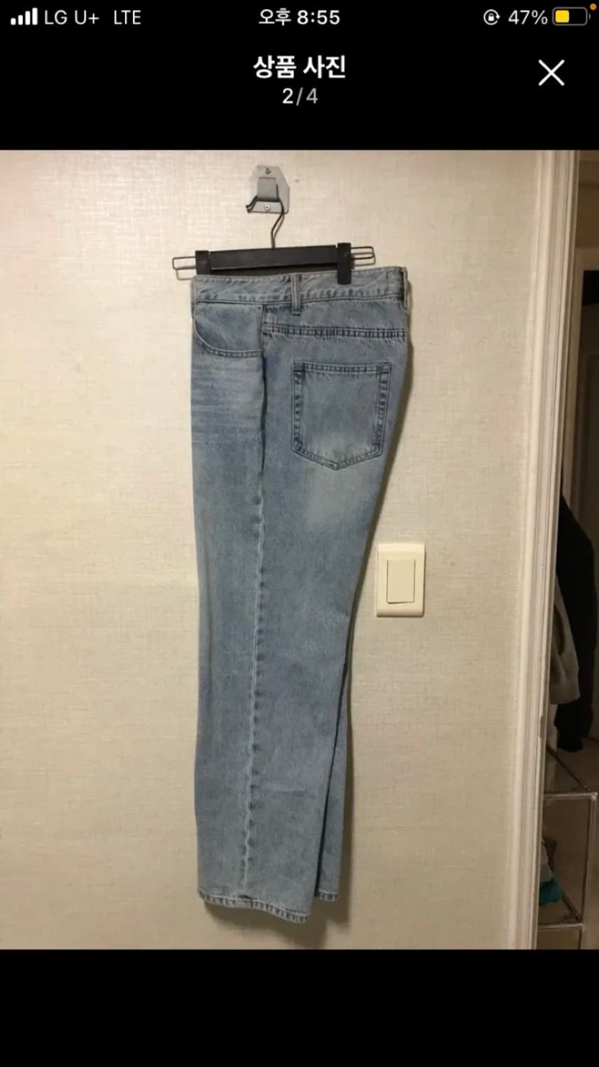 가먼트레이블 GL Wide Jeans - Mid Blue S 상품이미지3