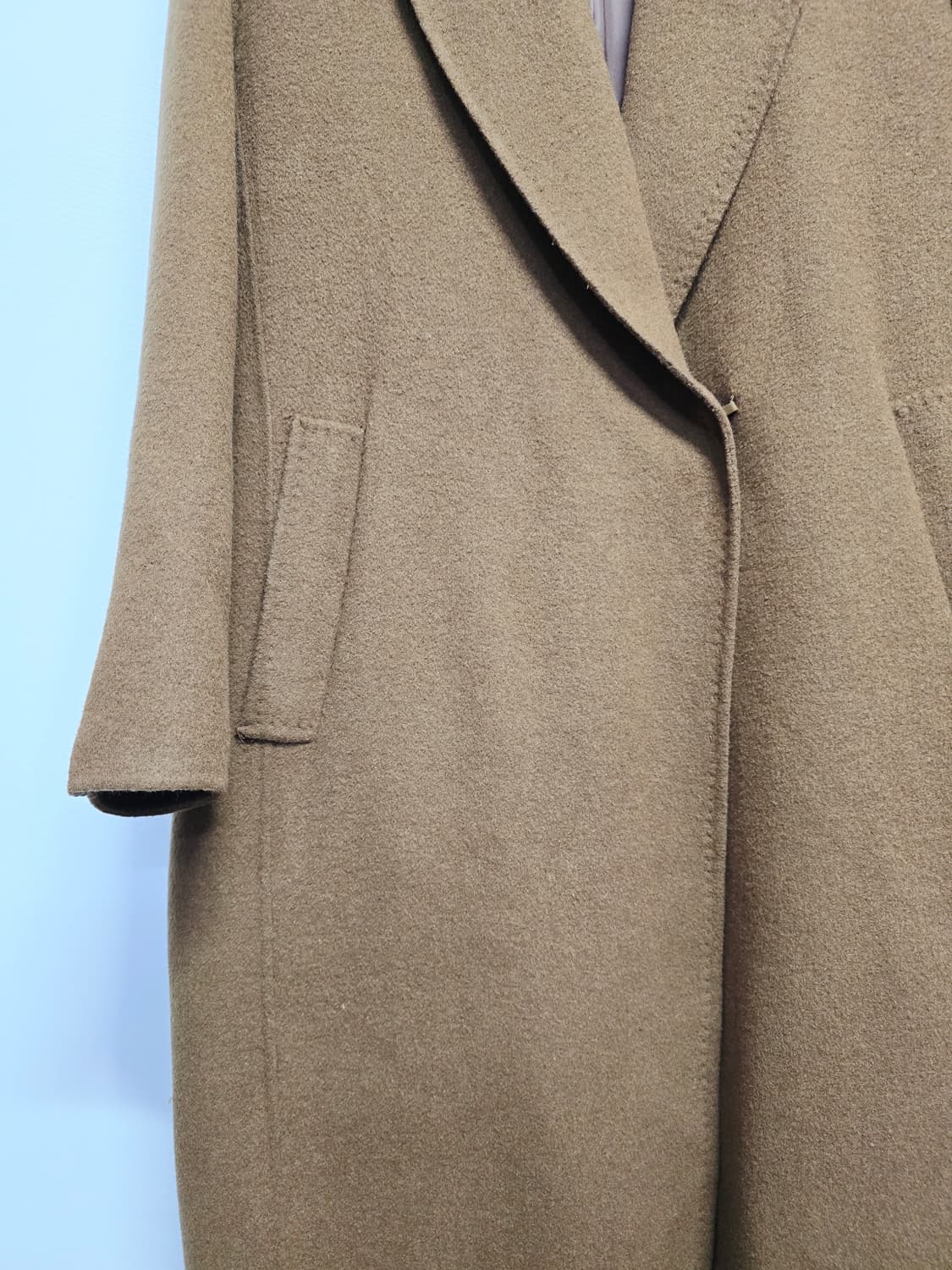 EnC 브라운 롱 코트 모캐시미어 혼방 상품이미지2