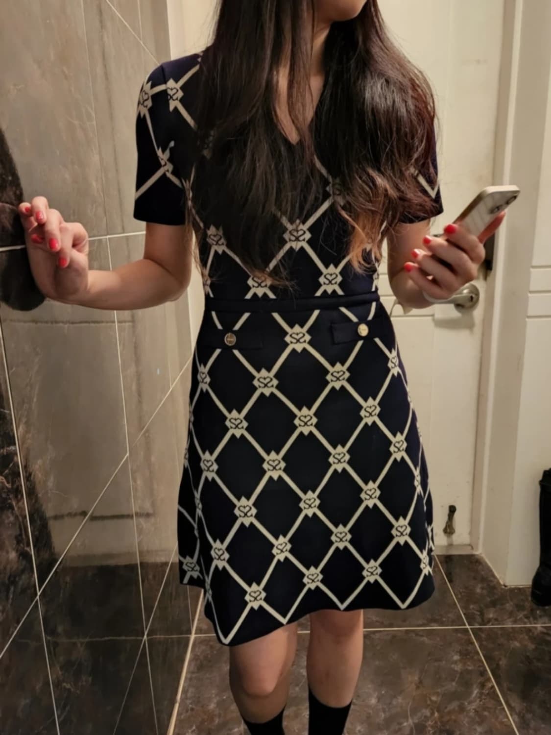 [정품] SANDRO 산드로 자카드 니트 원피스 상품이미지7