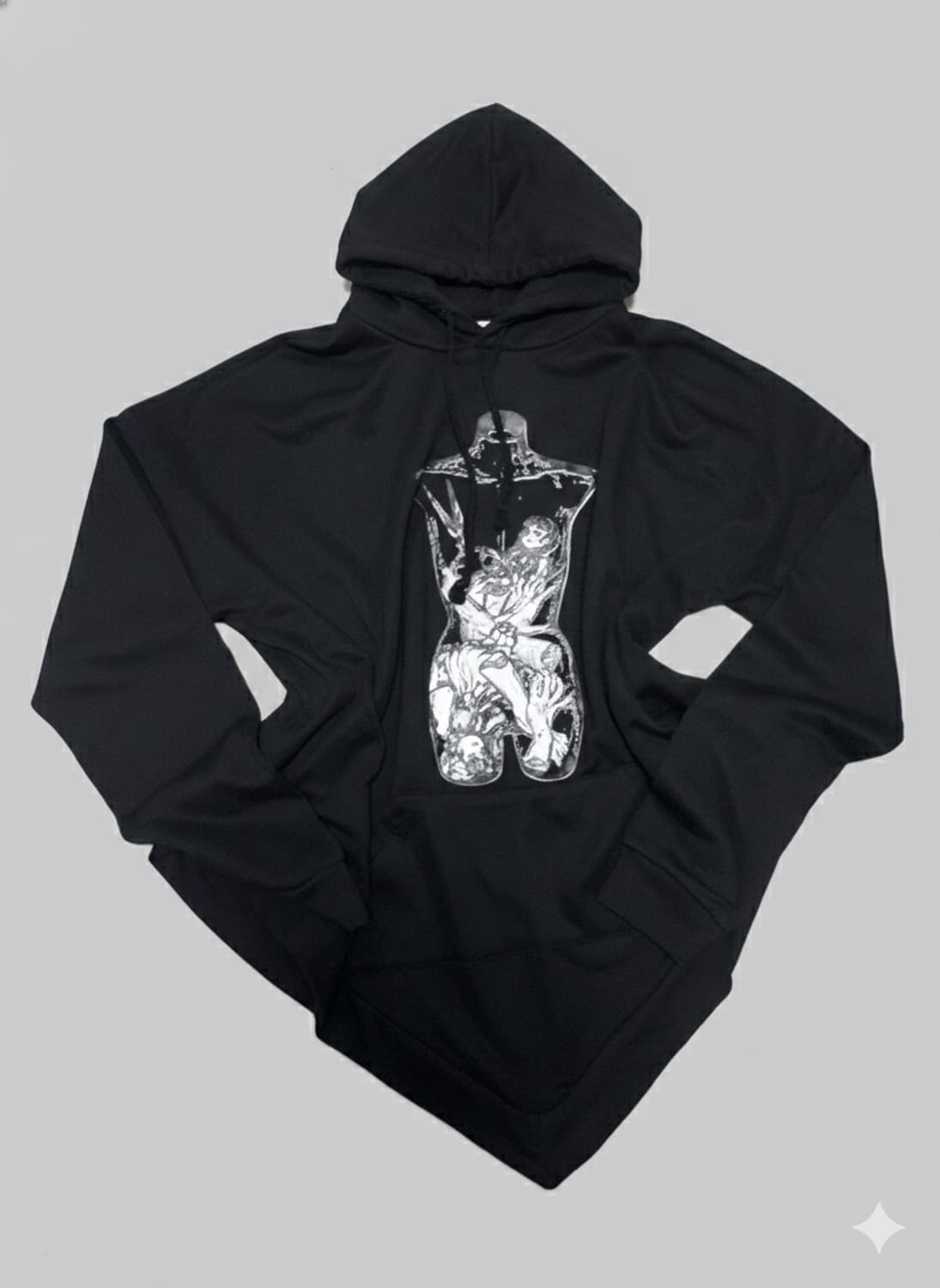 Drug honey 마네킹 프린팅 고스룩 펑크룩 유니크 후드티 상품이미지1