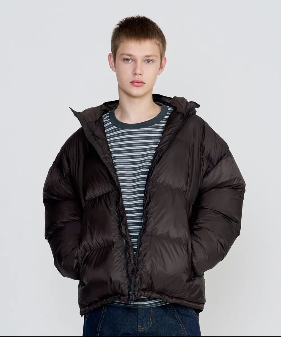 주앙옴므 마이크로 립스탑 덕다운 패딩 상품이미지1