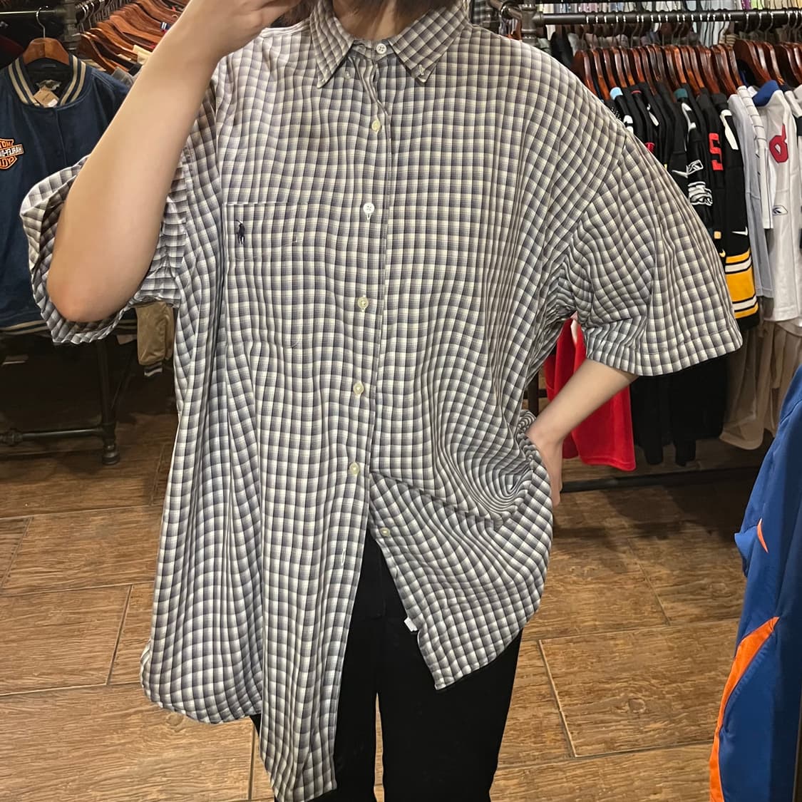 [HI] 폴로 체크 반팔 셔츠  상품이미지2