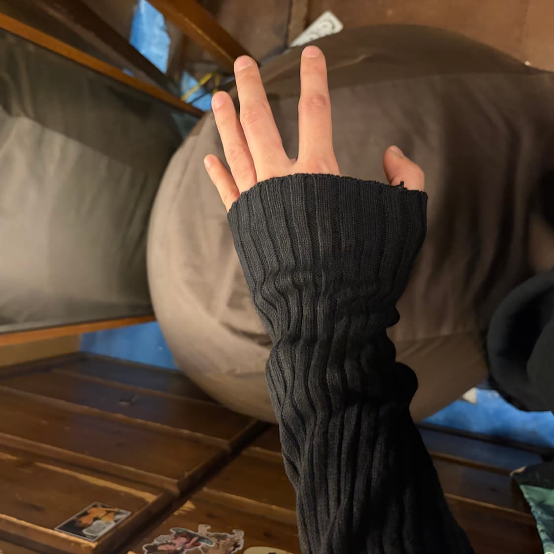 Armani exchange 넥 사이드 리리 집업 니트 블랙 상품이미지6