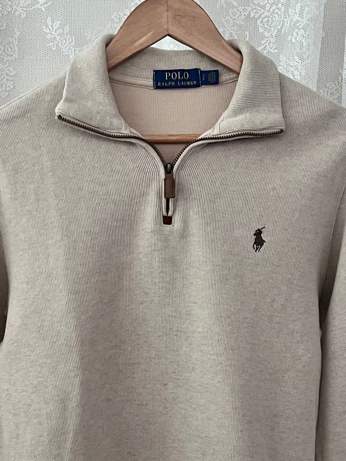 S) 폴로 랄프로렌 반집업 코튼 니트 오트밀 상품이미지3