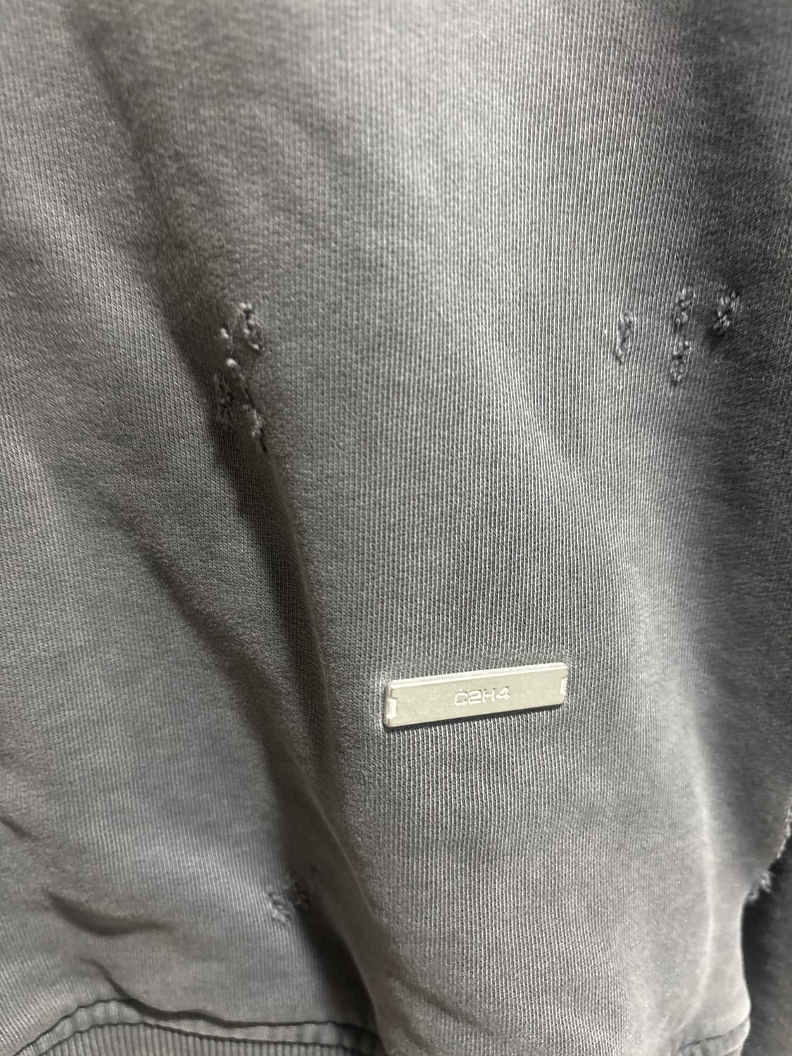 c2h4 디스트레스드 후드 상품이미지2