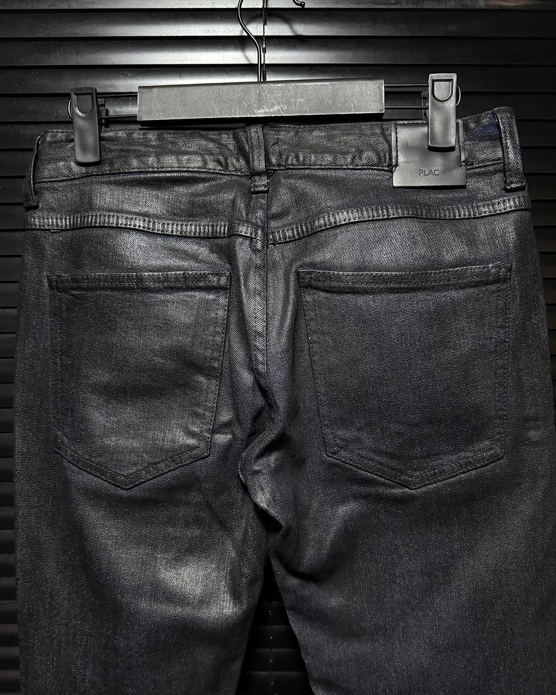 PLAC 플랙 진 블랙 데님 코팅진 검정 락시크 고스 펑크 락 갸루 29 상품이미지4