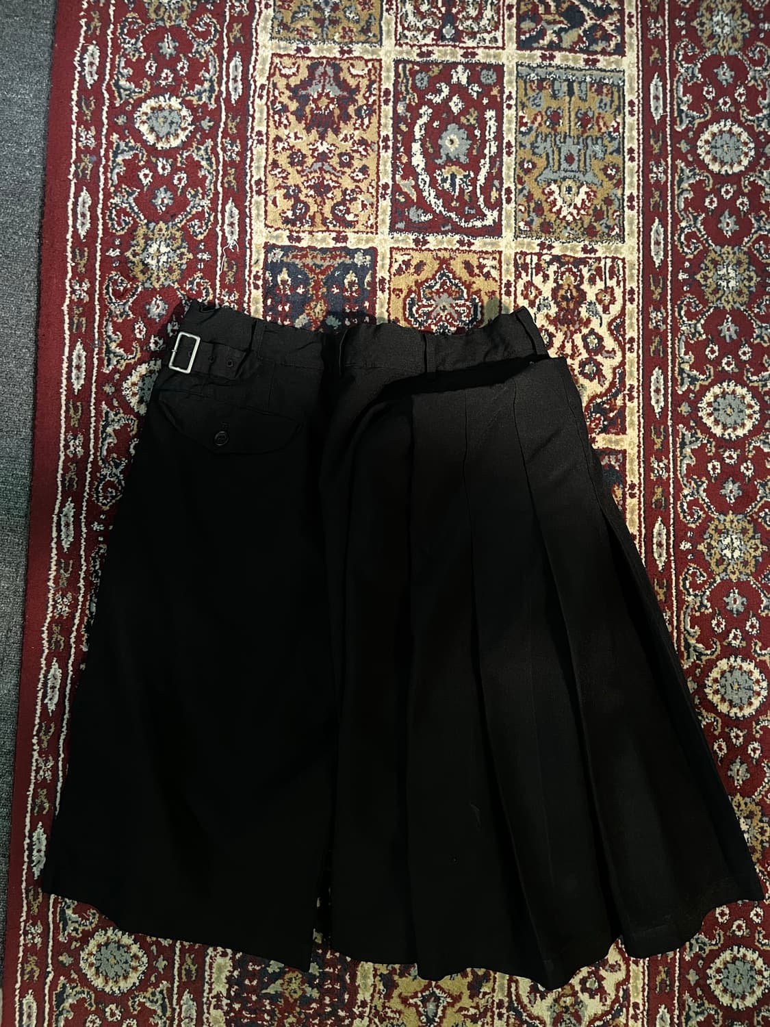 comme des garcons black 버클 도킹 스커트 하프 팬츠 상품이미지2