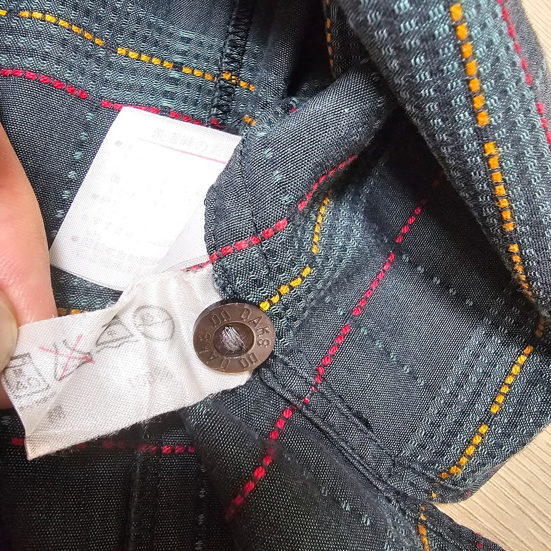 L 100 ) 닥스 패턴 긴팔 폴로 자수 셔츠 일본 빈티지 남자 상품이미지5