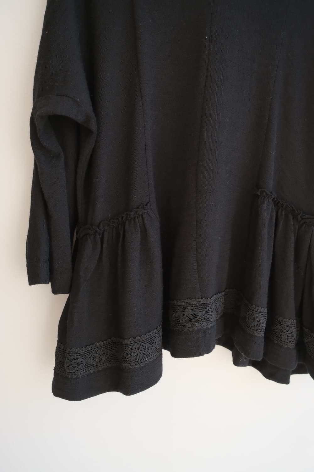 Lace wool gather button top 상품이미지6