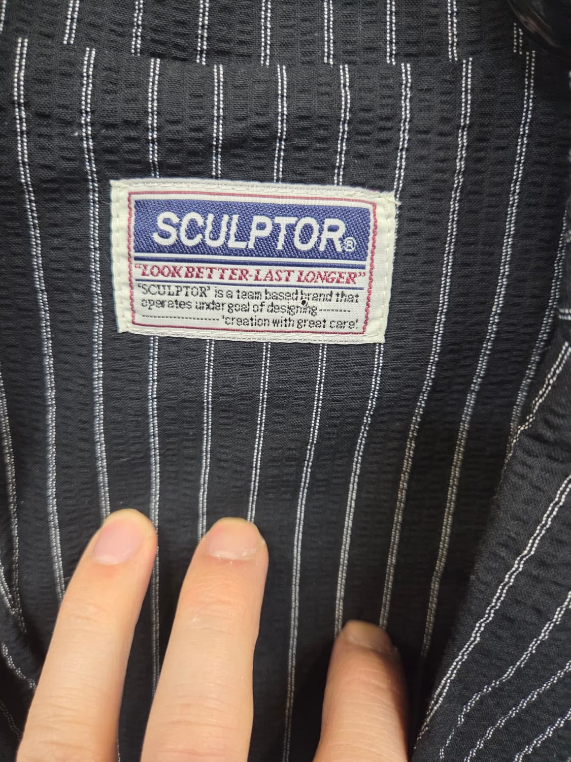 스컬프터 스트라이프 시어서커 투버튼 블레이져 자켓 프리  상품이미지3