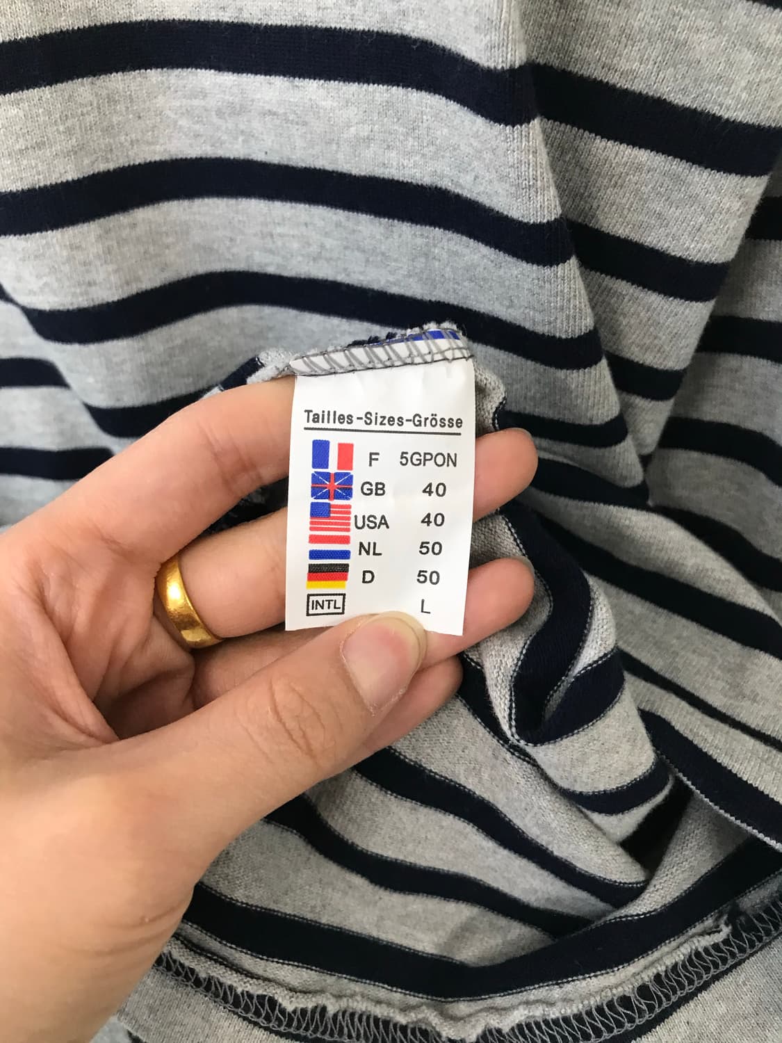 세인트제임스 길도 그레이 스트라이프 롱 슬리브 상품이미지4