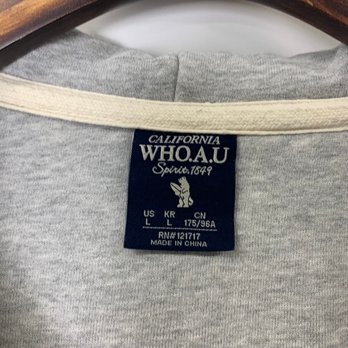 후아유 y2k 와투케 그레이 후드집업 상품이미지8