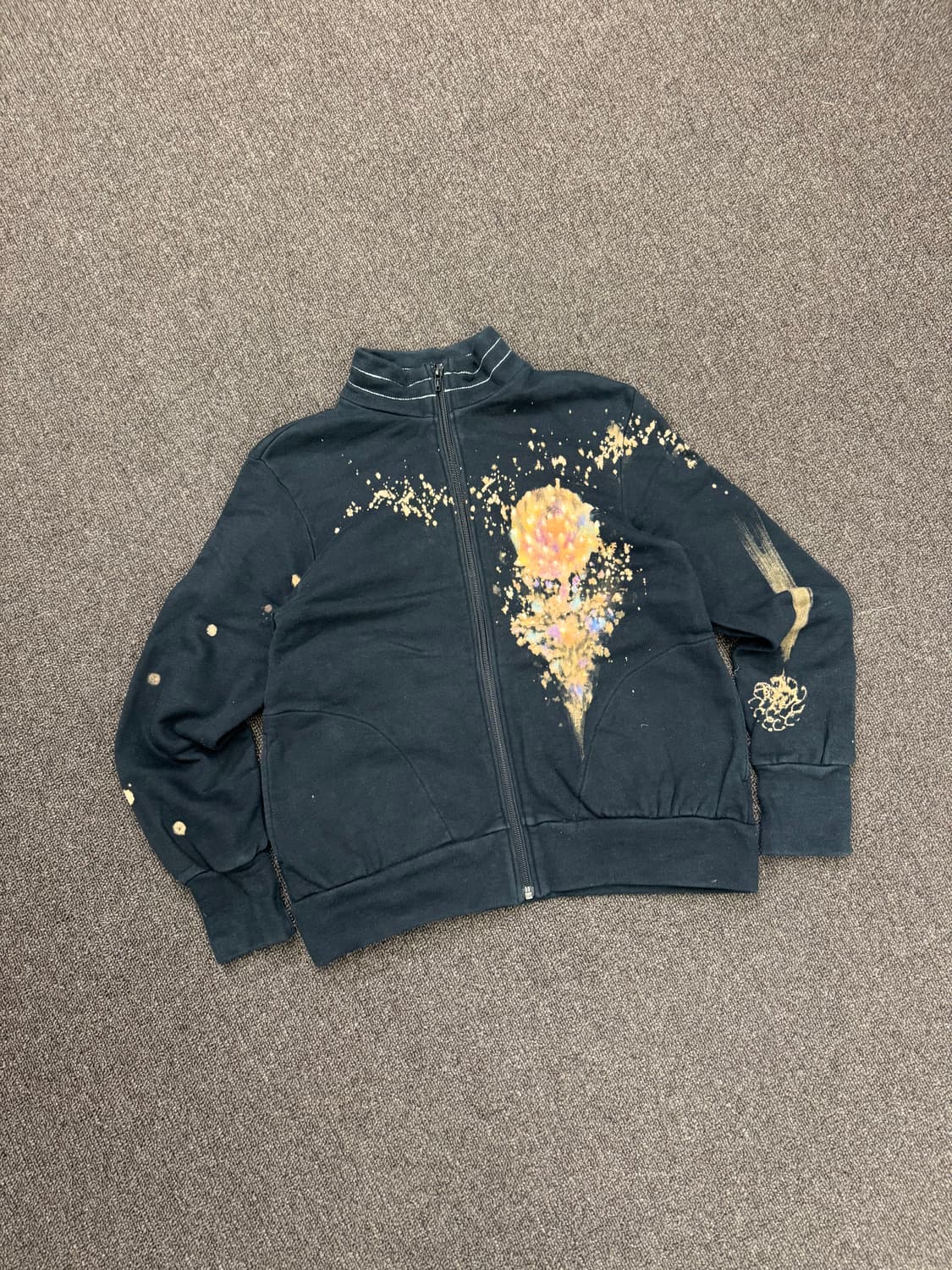 OS)Burnside Ave 빈티지 페인팅 커스텀 집업자켓 상품이미지1