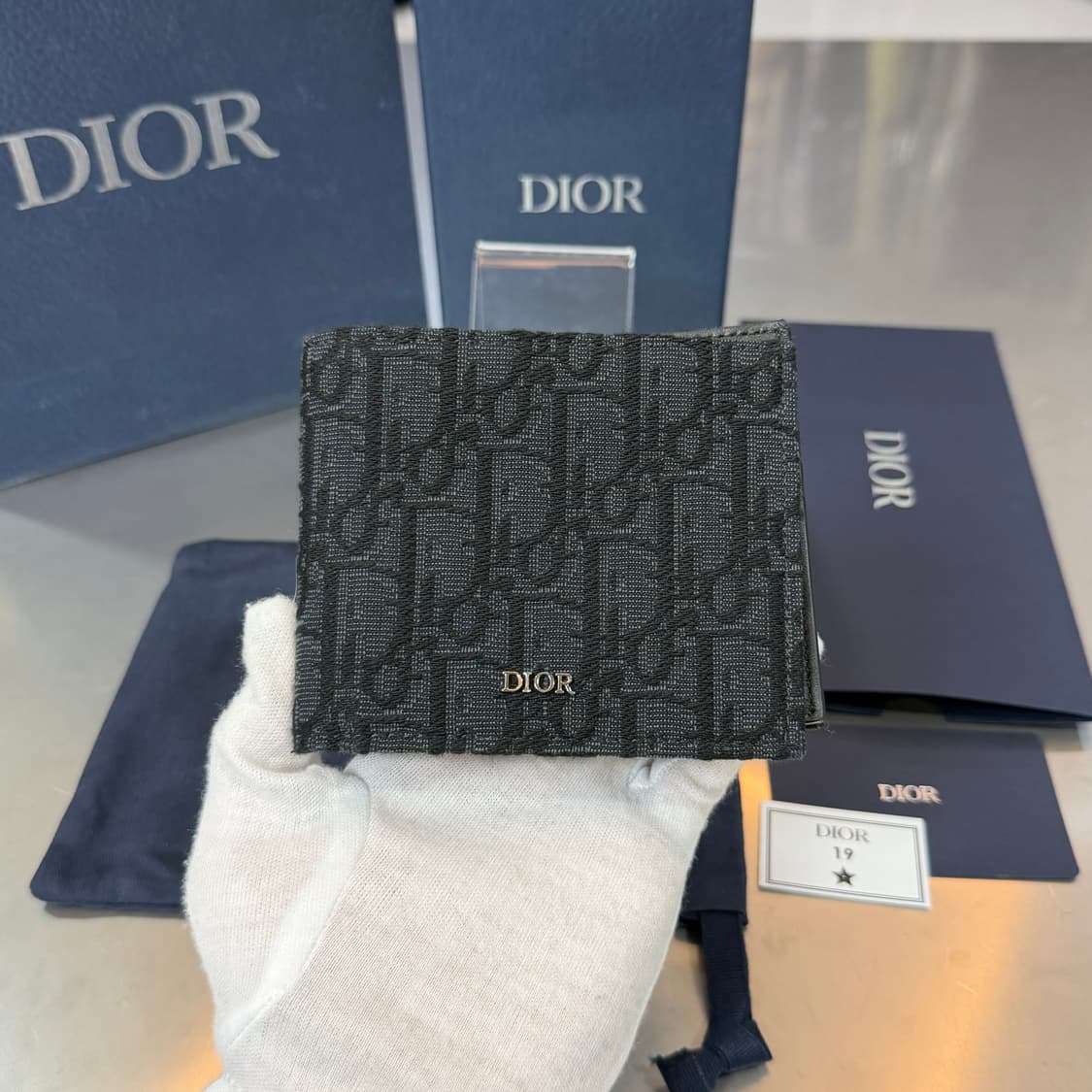 [리오브] 디올 오블리크 자카드 반지갑 상품이미지2