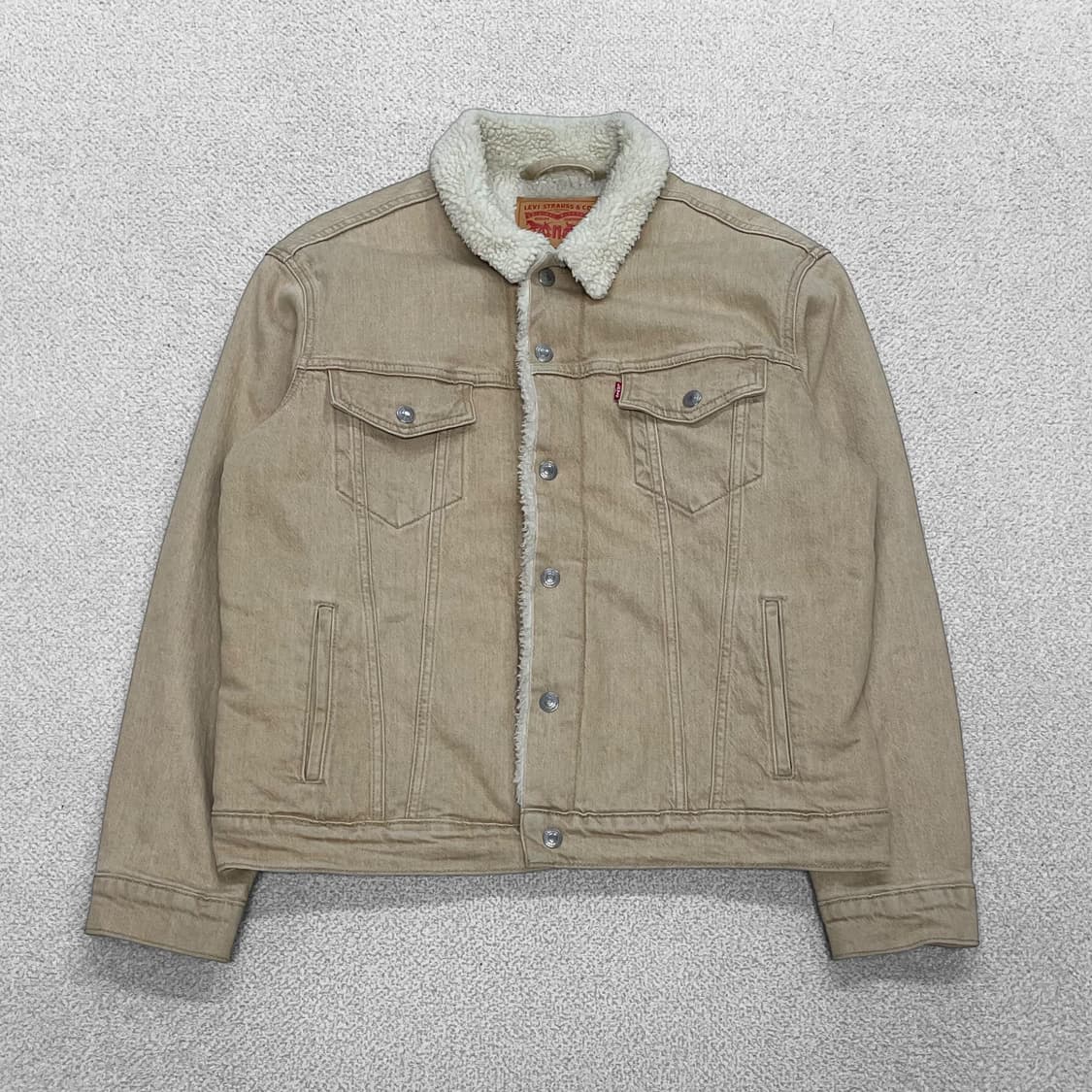 리바이스 쉐르파 데님 트러커 자켓 베이지 상품이미지1