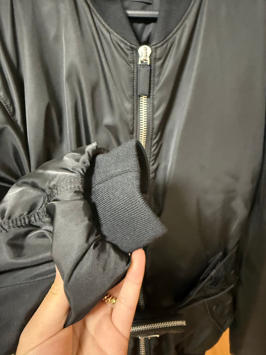 벨티드 오버사이즈 봄버 상품이미지3