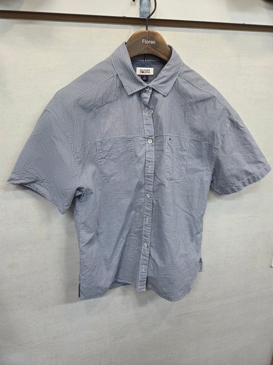 타미힐피거 린넨 스트라이프 옆트임 셔츠반팔 sp 상품이미지5